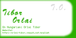 tibor orlai business card